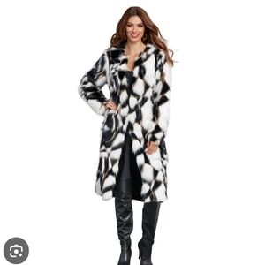 K Jordan Long Faux Fur Coat